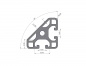 Preview: Aluminum profile 40x40-45 ° light groove 8 I-type black
